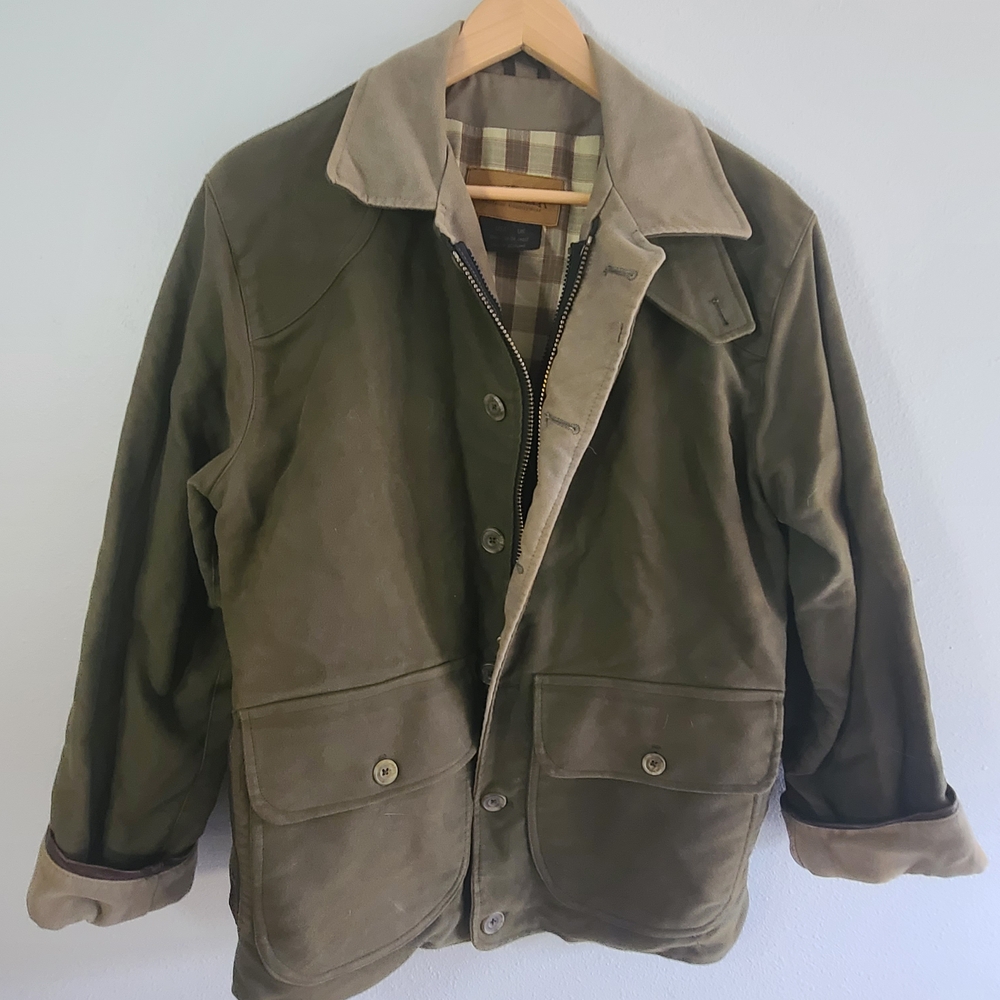 Men's Classic Olive Jacket with Beige Accents